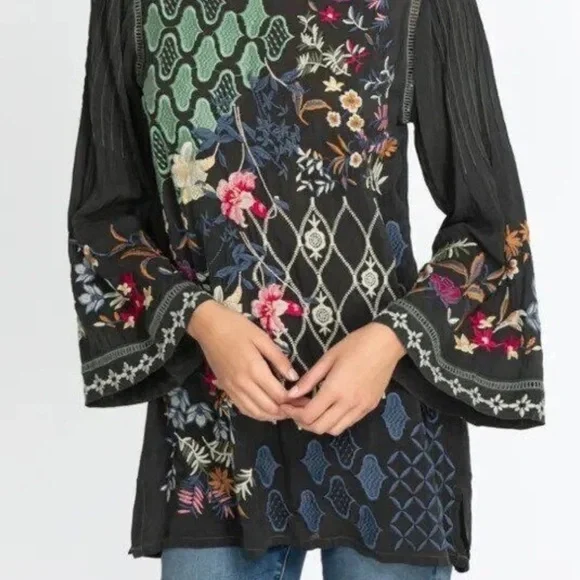 Johnny Was heavily embroidered Esmeralda Tunic NWT - Picture 4 of 12